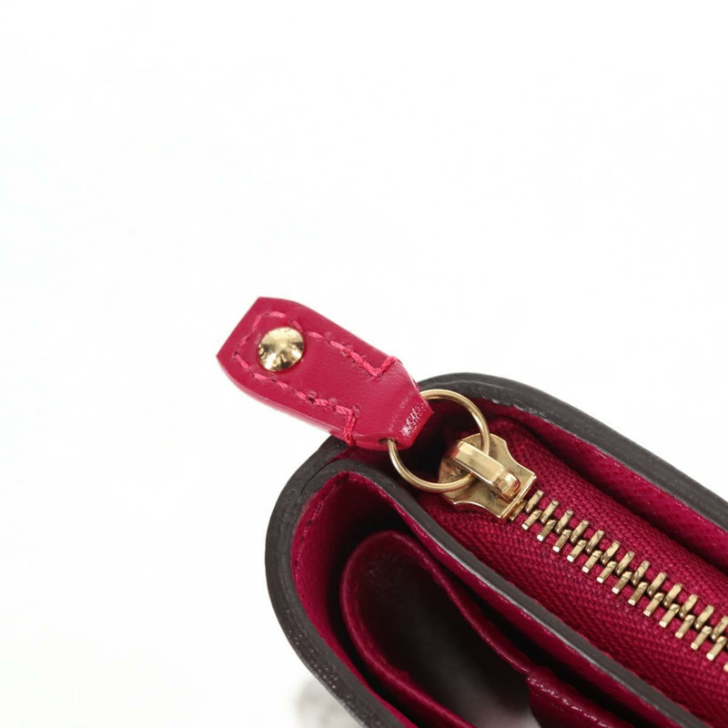 【日本直送】LOUIS VUITTON Monogram Perfo 緊湊型拉鍊皮夾紫紅色 M95188 LV Auth am9095V-9