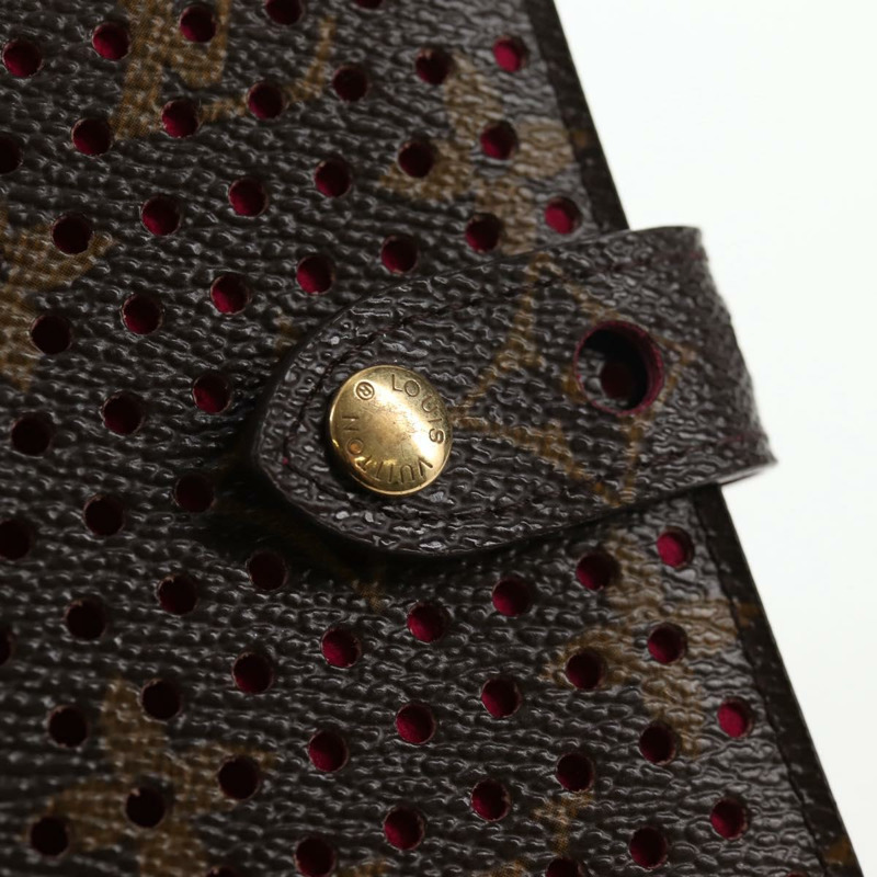 【日本直送】LOUIS VUITTON Monogram Perfo 緊湊型拉鍊皮夾紫紅色 M95188 LV Auth am9095V-16