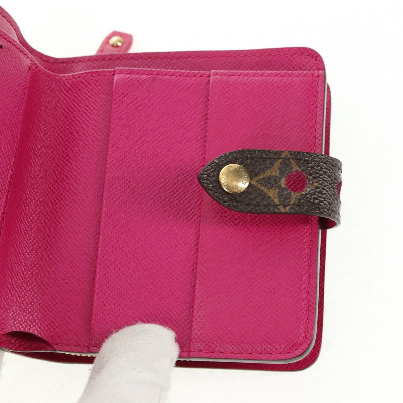 【日本直送】LOUIS VUITTON Monogram Perfo 緊湊型拉鍊皮夾紫紅色 M95188 LV Auth am9095V-18