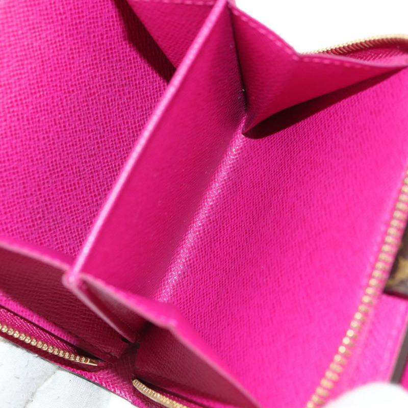 【日本直送】LOUIS VUITTON Monogram Perfo 緊湊型拉鍊皮夾紫紅色 M95188 LV Auth am9095V-19