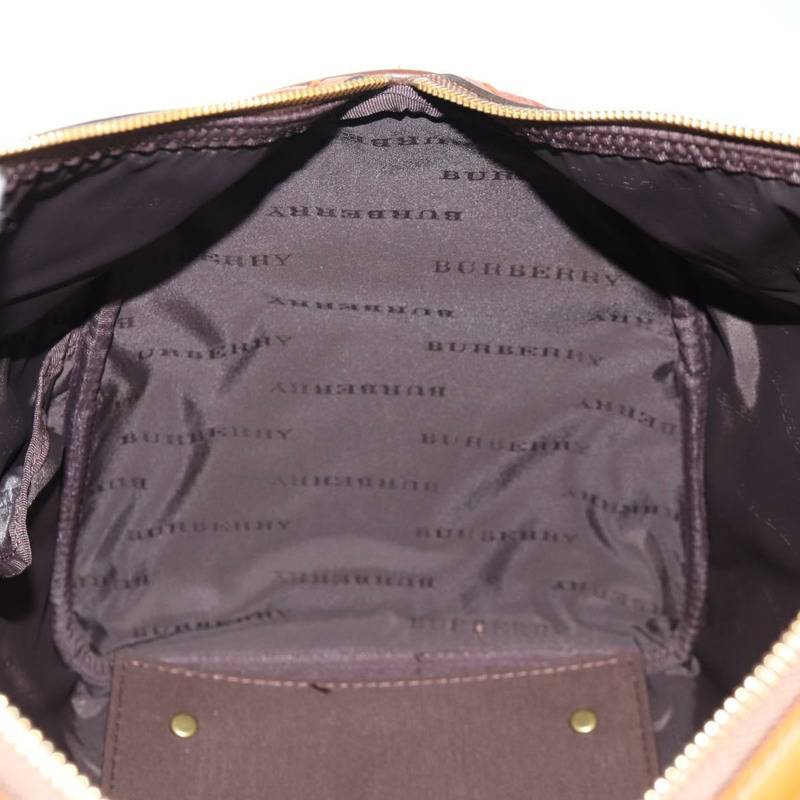 【日本直送】BURBERRY Nova 格紋波士頓包 帆布 米色金色 正品 am9136V-18