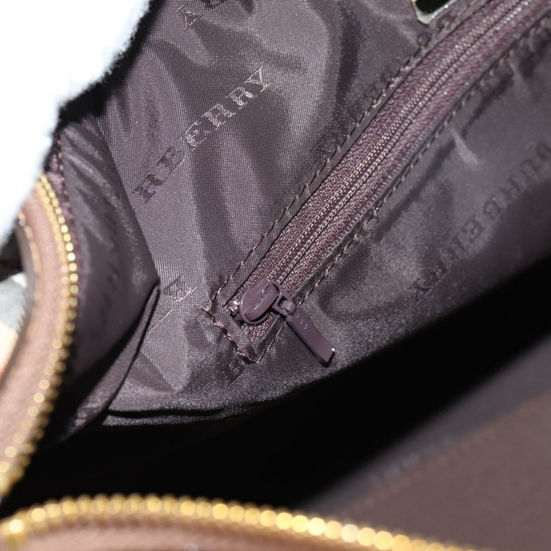【日本直送】BURBERRY Nova 格紋波士頓包 帆布 米色金色 正品 am9136V-20