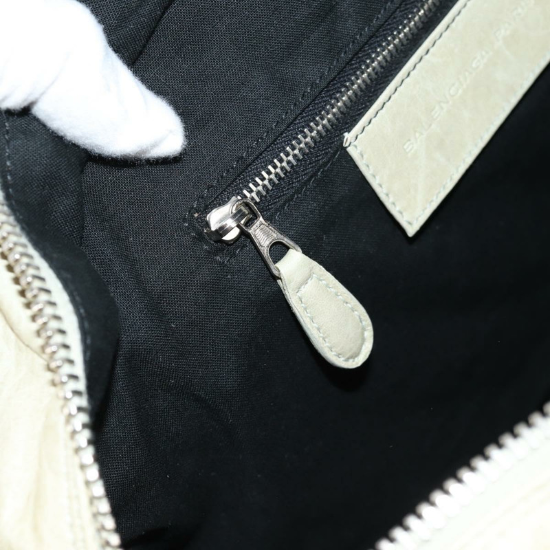 【日本直送】BALENCIAGA Matelasse 手提包，皮革，米色/銀色，貨號 168031，正品號 142293V-22