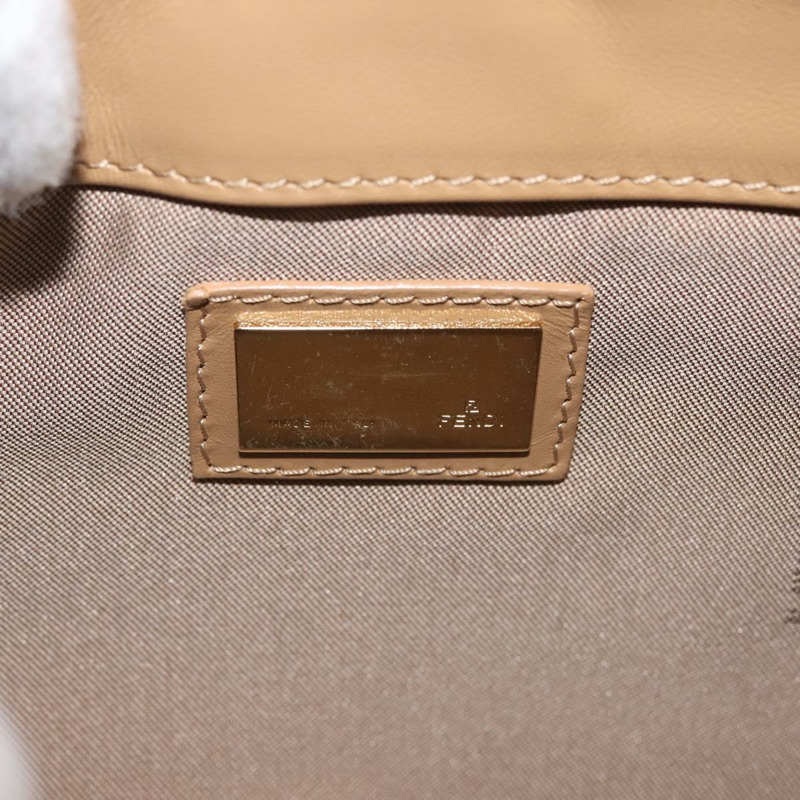 【日本直送】FENDI Zucca 帆布肩背包 草編 米色 金色 正品 142297-17