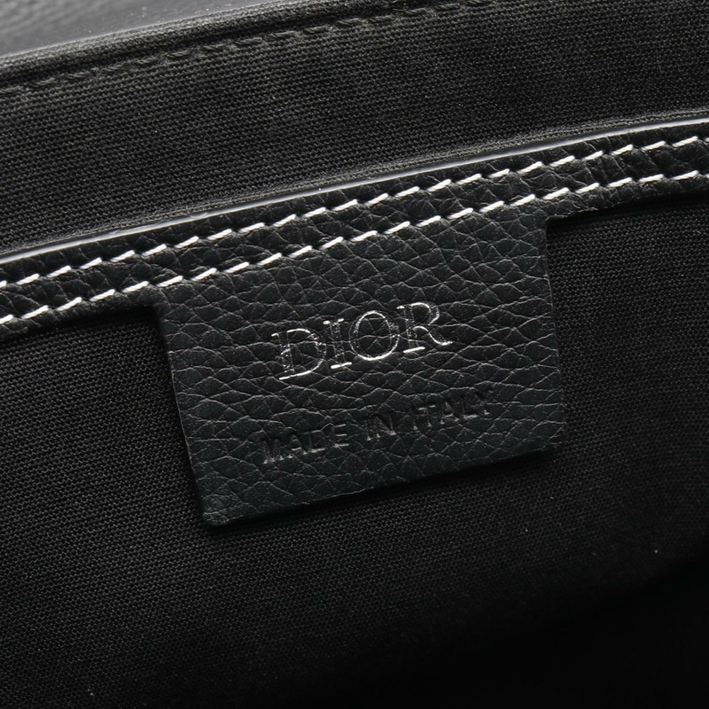 Christian Dior SADDLE FLAP MESSENGER 斜背包 肩背包 皮革 黑色 二手-3