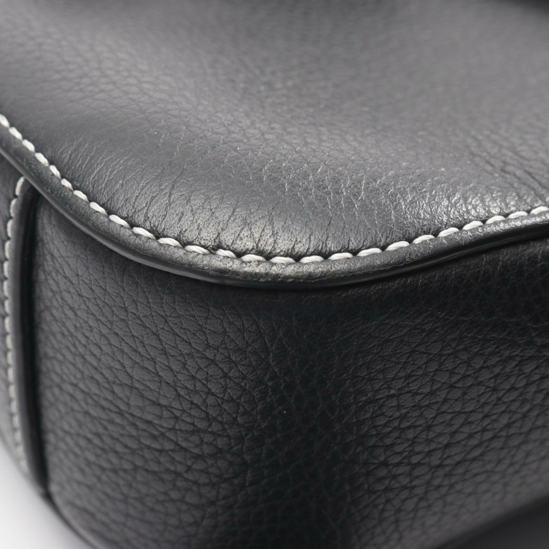 Christian Dior SADDLE FLAP MESSENGER 斜背包 肩背包 皮革 黑色 二手-4
