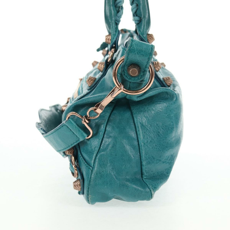 【日本直送】BALENCIAGA The Giant First 手袋 皮革 2 款可選 綠松石藍色 正品 142301V-2