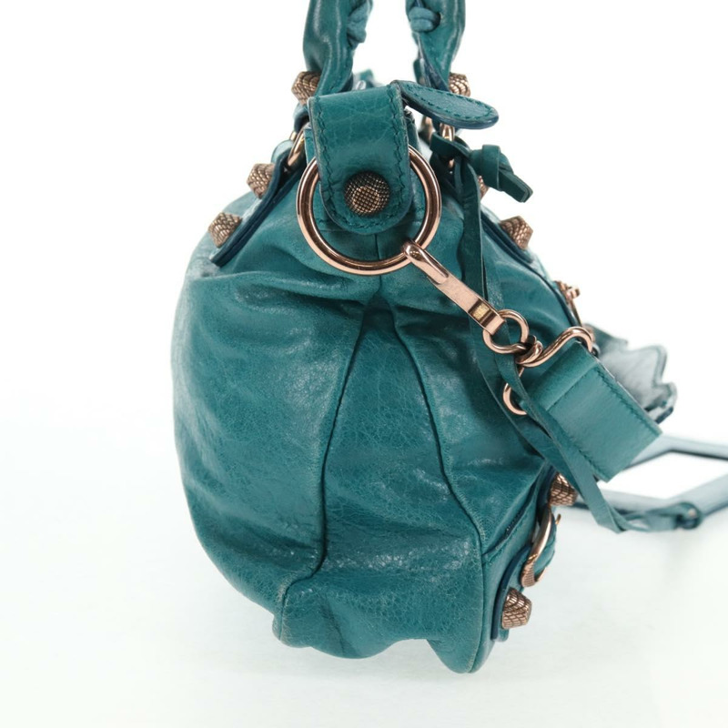 【日本直送】BALENCIAGA The Giant First 手袋 皮革 2 款可選 綠松石藍色 正品 142301V-3