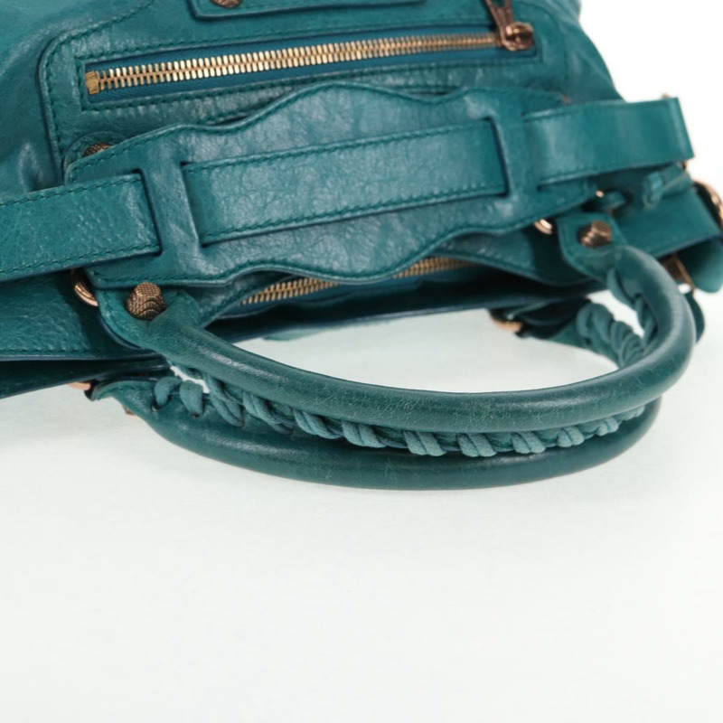 【日本直送】BALENCIAGA The Giant First 手袋 皮革 2 款可選 綠松石藍色 正品 142301V-6