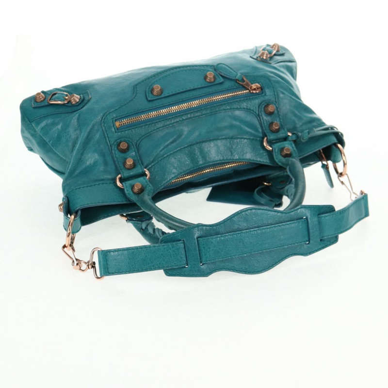 【日本直送】BALENCIAGA The Giant First 手袋 皮革 2 款可選 綠松石藍色 正品 142301V-8