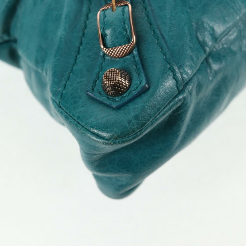 【日本直送】BALENCIAGA The Giant First 手袋 皮革 2 款可選 綠松石藍色 正品 142301V-16