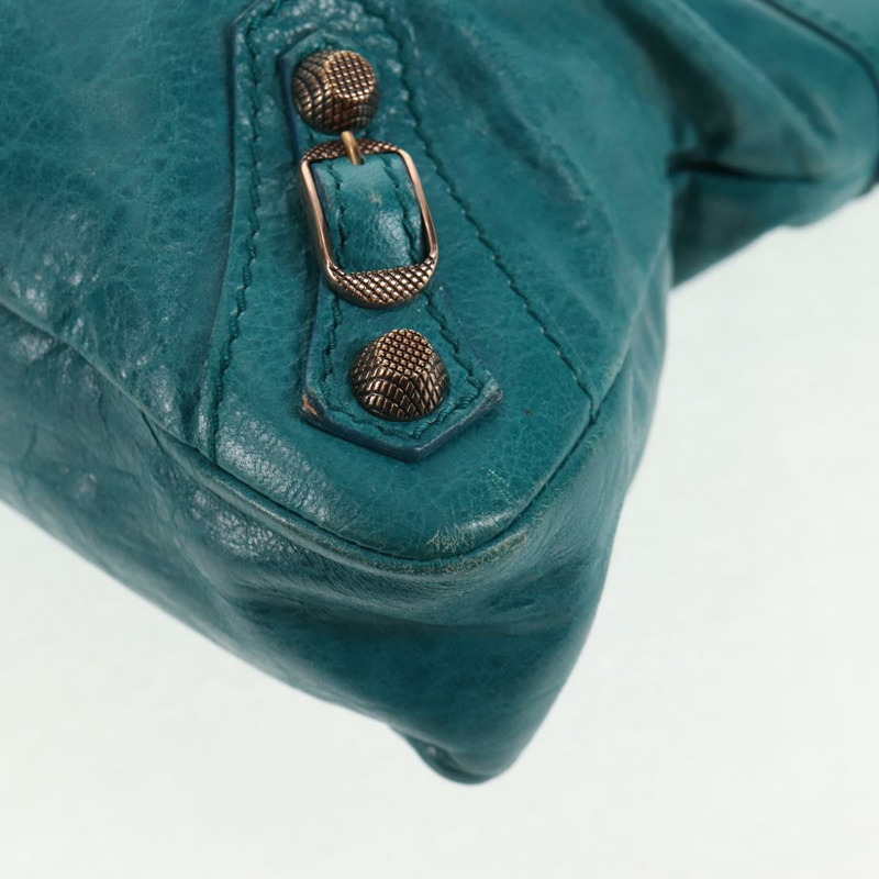 【日本直送】BALENCIAGA The Giant First 手袋 皮革 2 款可選 綠松石藍色 正品 142301V-17