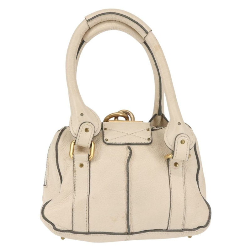 【日本直送】Chloe Paddington 單肩包 皮革 米色 金色 正品 BA5990-1