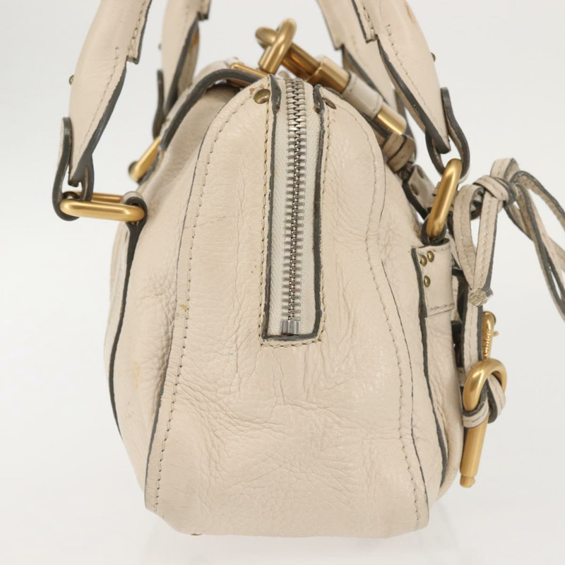 【日本直送】Chloe Paddington 單肩包 皮革 米色 金色 正品 BA5990-4