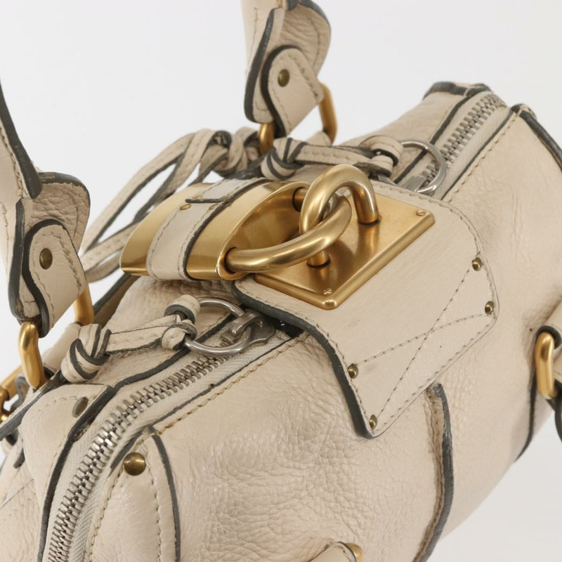 【日本直送】Chloe Paddington 單肩包 皮革 米色 金色 正品 BA5990-6