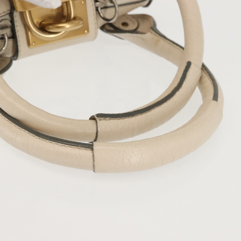 【日本直送】Chloe Paddington 單肩包 皮革 米色 金色 正品 BA5990-7
