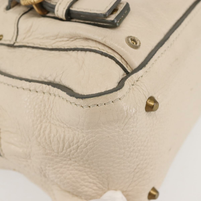 【日本直送】Chloe Paddington 單肩包 皮革 米色 金色 正品 BA5990-13