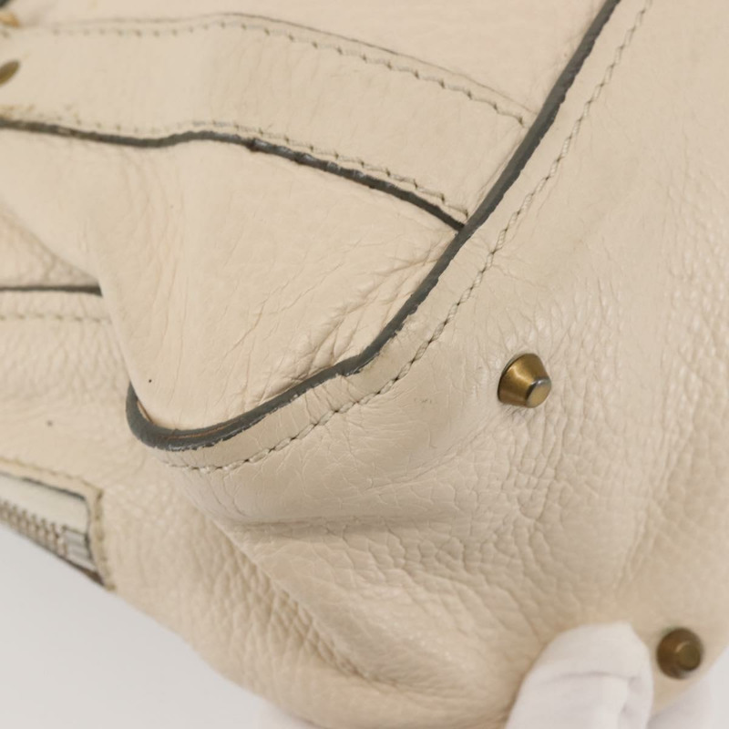 【日本直送】Chloe Paddington 單肩包 皮革 米色 金色 正品 BA5990-15