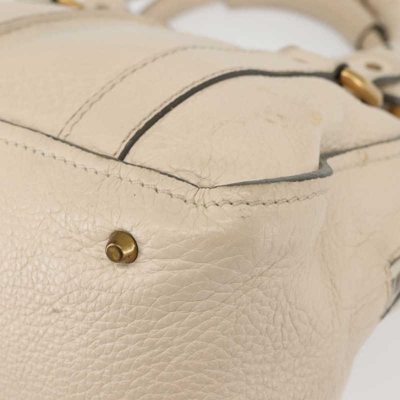 【日本直送】Chloe Paddington 單肩包 皮革 米色 金色 正品 BA5990-16
