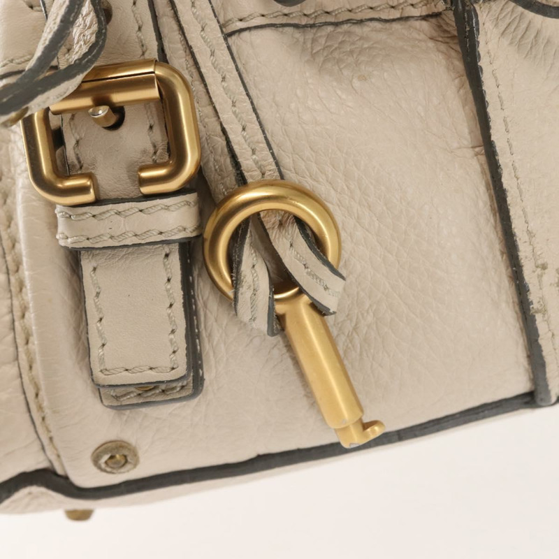【日本直送】Chloe Paddington 單肩包 皮革 米色 金色 正品 BA5990-18