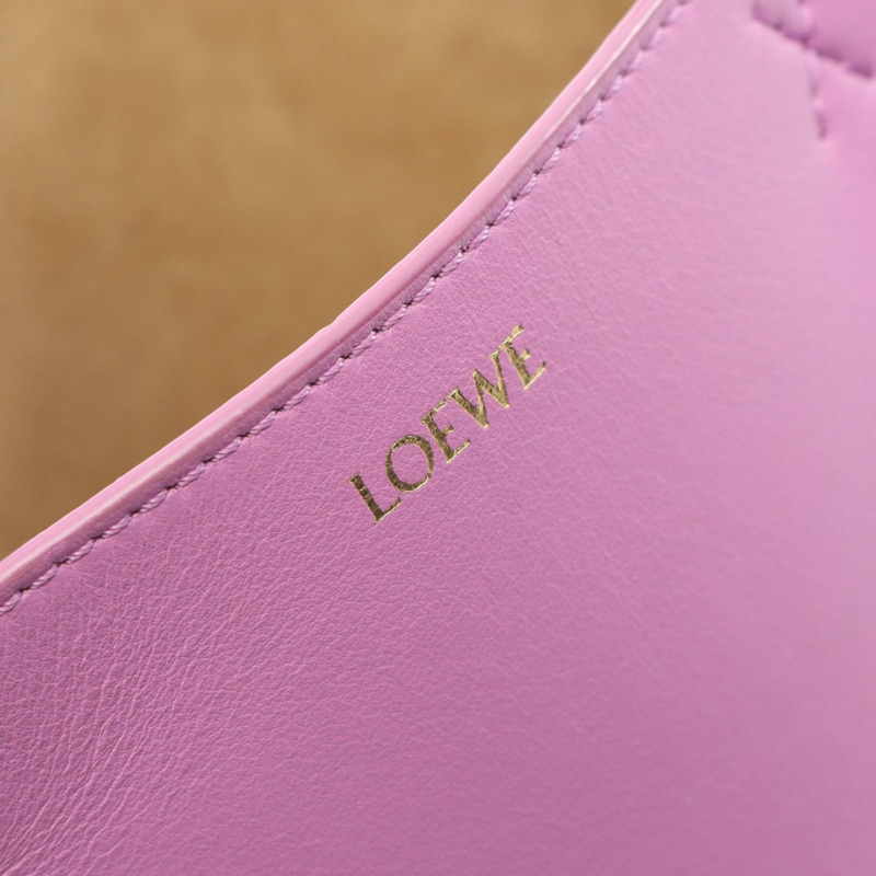 LOEWE Puzzlefold 迷你斜背包 手提包 皮革 紫色 二手 女士-3