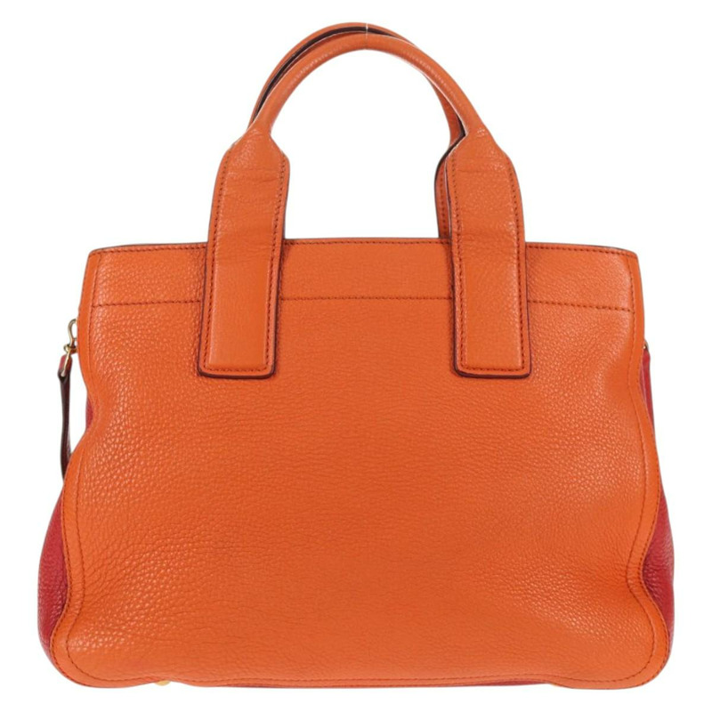【日本直送】Miu Miu Madras 手提包 皮革 2way 橙色金色 正品 BA5951V-1