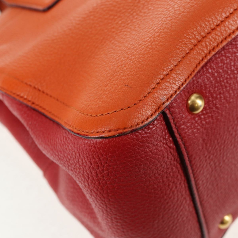 【日本直送】Miu Miu Madras 手提包 皮革 2way 橙色金色 正品 BA5951V-16