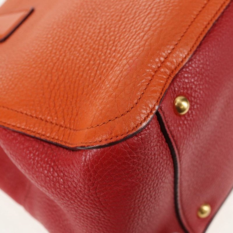 【日本直送】Miu Miu Madras 手提包 皮革 2way 橙色金色 正品 BA5951V-18