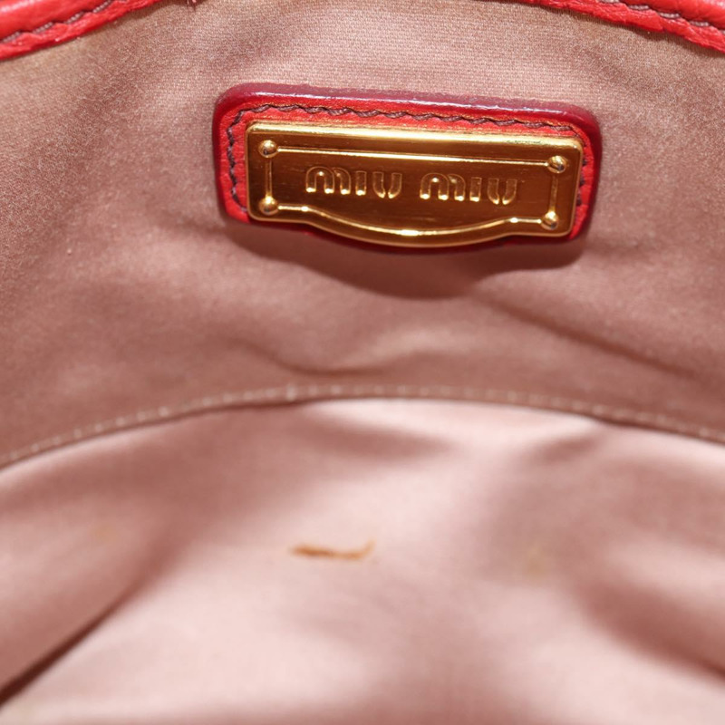【日本直送】Miu Miu Madras 手提包 皮革 2way 橙色金色 正品 BA5951V-21