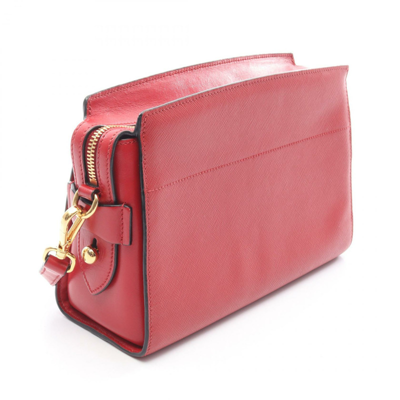 PRADA SAFFIANO SOFT C 肩背包 1BH104 皮革 紅色 二手 女士-1
