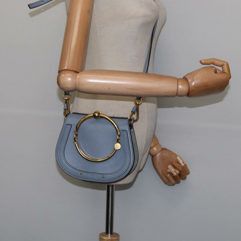 【日本直送】Chloe Nile 手提包 皮革 2 款 淺藍色 金色 正品 142867-23