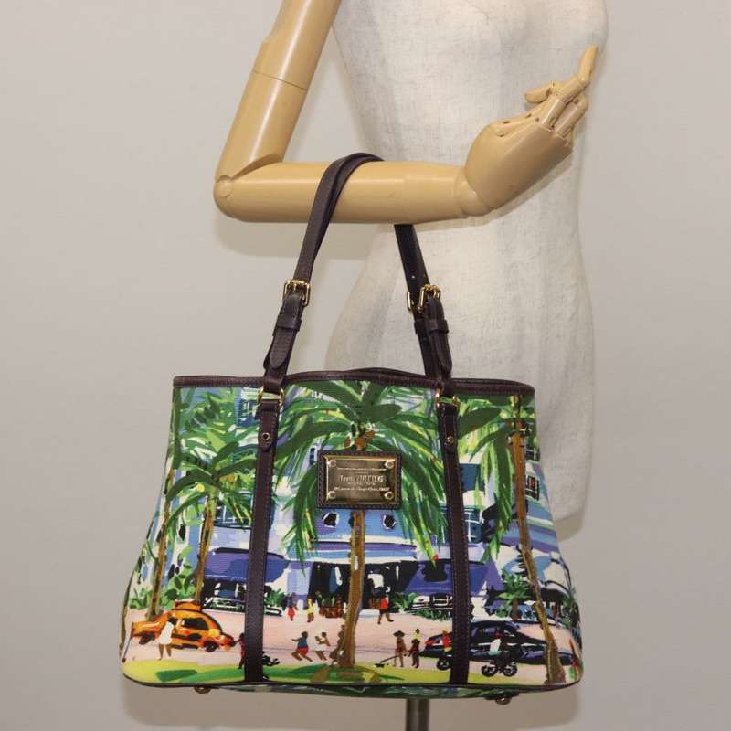 【日本直送】路易威登 Eyeall Cabas PM Promenade 手提包 帆布紫色 M93771 LV 正品 142935-21