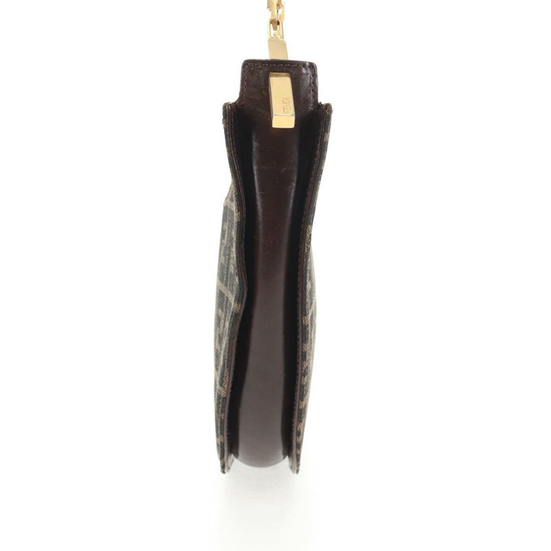 【日本直送】FENDI Zucca 帆布鏈單肩包 黑棕色 正品 142905V-2