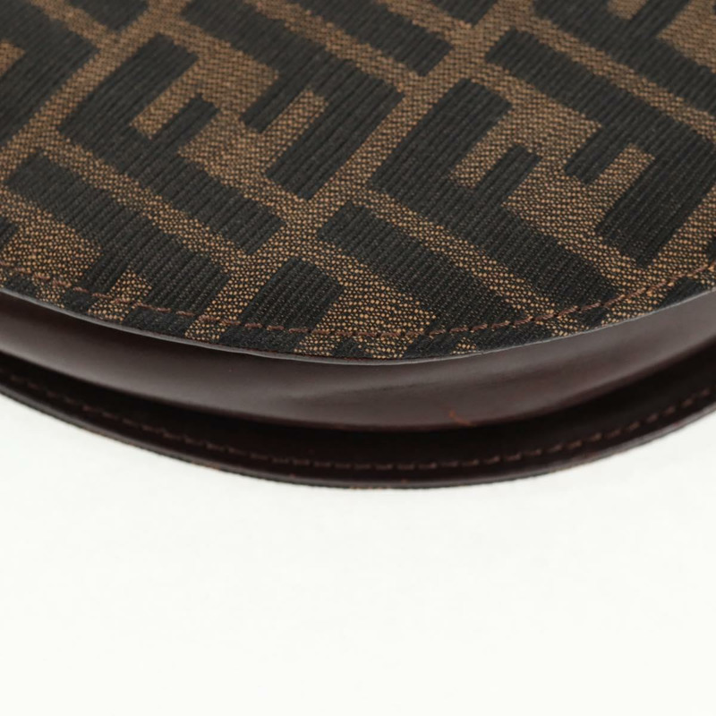 【日本直送】FENDI Zucca 帆布鏈單肩包 黑棕色 正品 142905V-14