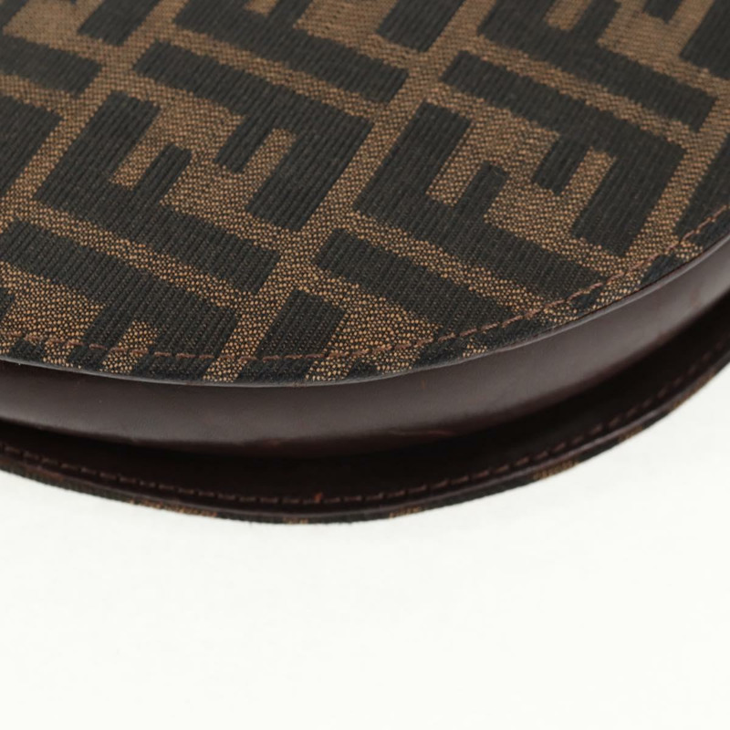 【日本直送】FENDI Zucca 帆布鏈單肩包 黑棕色 正品 142905V-16