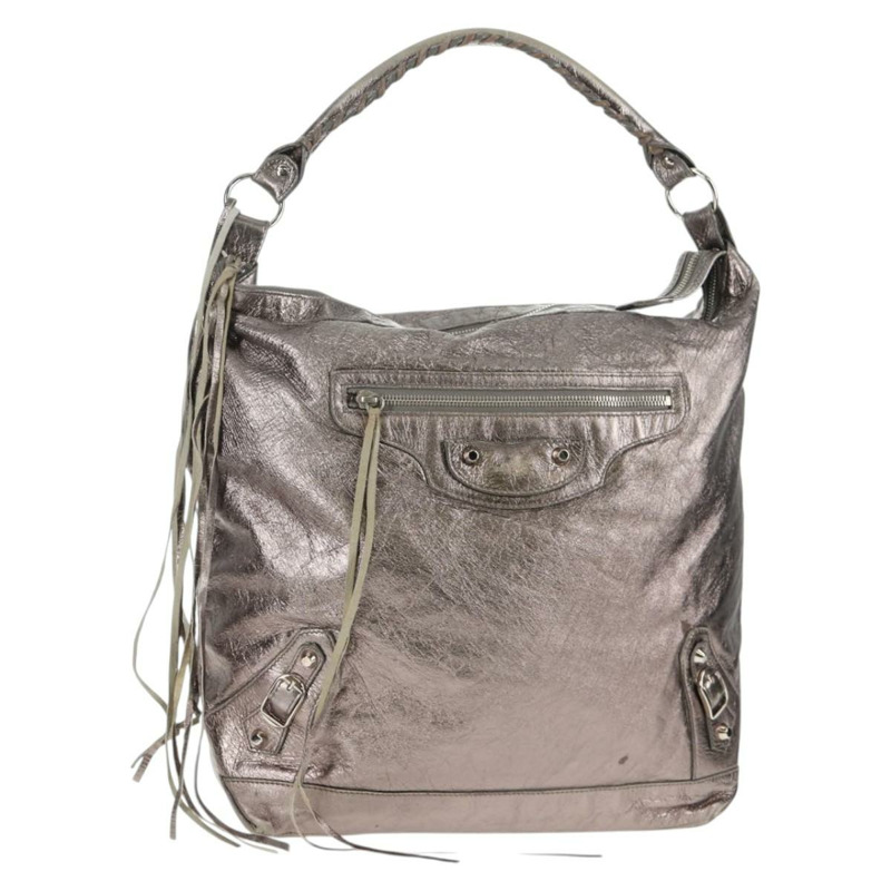 【日本直送】BALENCIAGA 日用單肩包 皮革 銀色 140442 正品 143787V-0