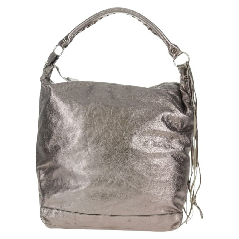 【日本直送】BALENCIAGA 日用單肩包 皮革 銀色 140442 正品 143787V-1