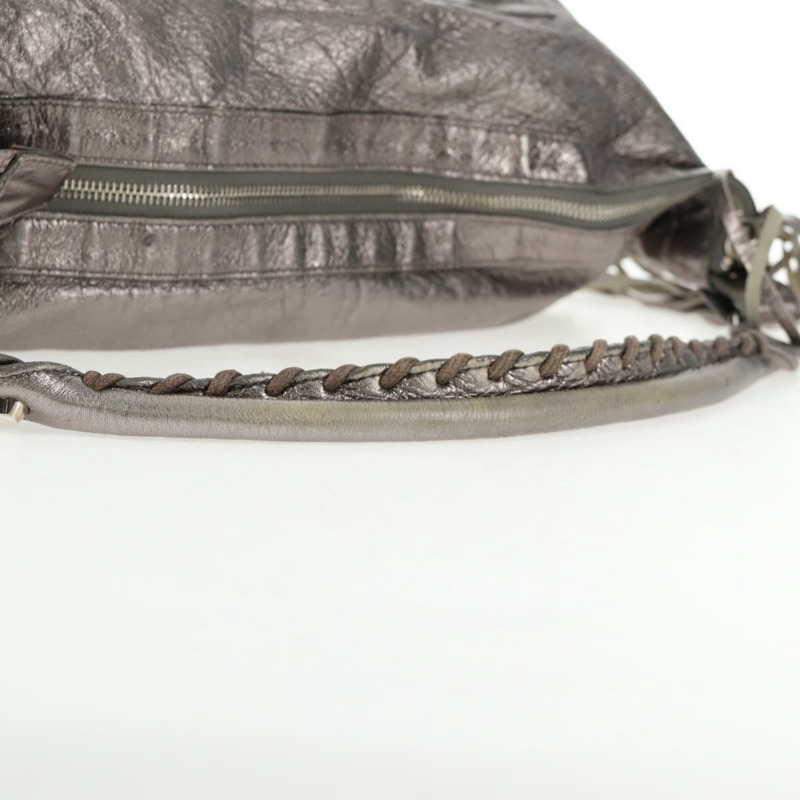 【日本直送】BALENCIAGA 日用單肩包 皮革 銀色 140442 正品 143787V-7