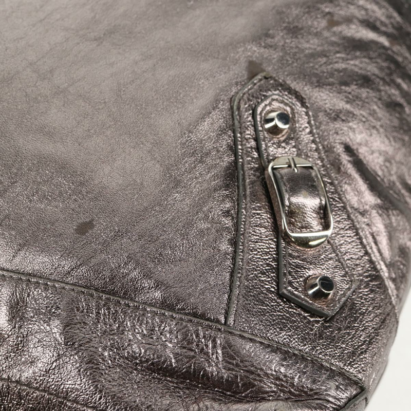 【日本直送】BALENCIAGA 日用單肩包 皮革 銀色 140442 正品 143787V-8