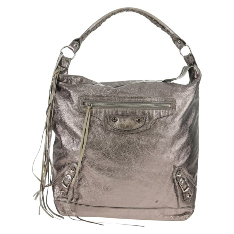 【日本直送】BALENCIAGA 日用單肩包 皮革 銀色 140442 正品 143787V-12