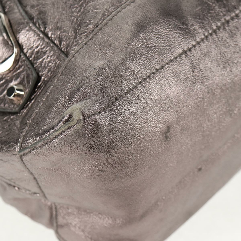 【日本直送】BALENCIAGA 日用單肩包 皮革 銀色 140442 正品 143787V-14
