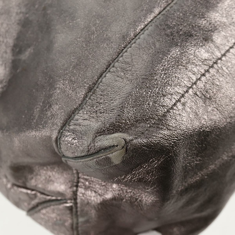 【日本直送】BALENCIAGA 日用單肩包 皮革 銀色 140442 正品 143787V-16