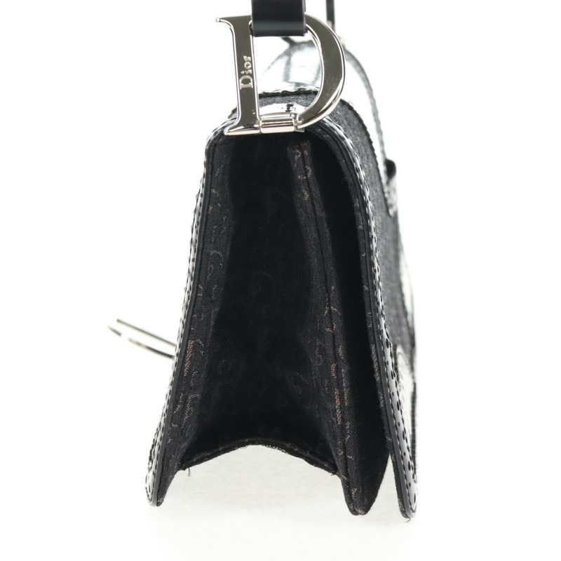 【日本直送】Christian Dior Trotter 帆布肩背包 黑色銀色 正品 hk2968V-3