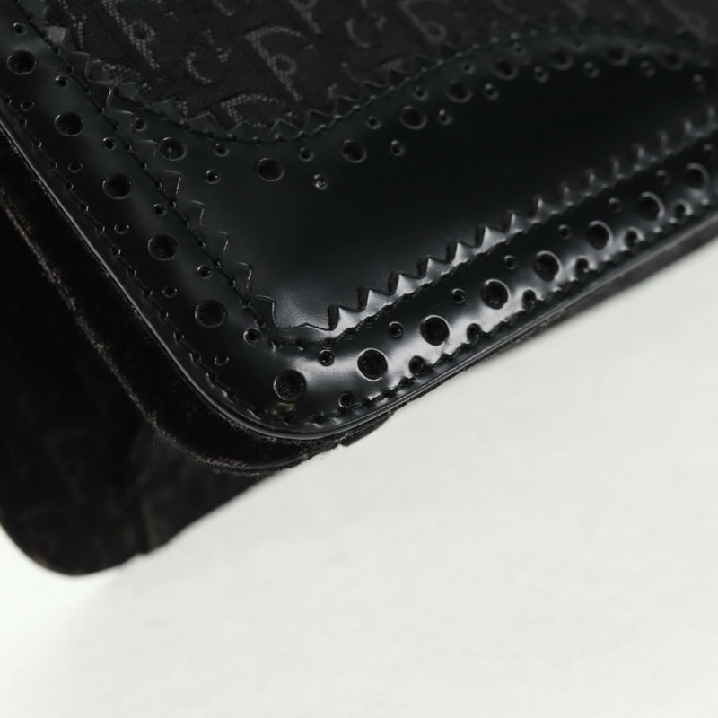 【日本直送】Christian Dior Trotter 帆布肩背包 黑色銀色 正品 hk2968V-8