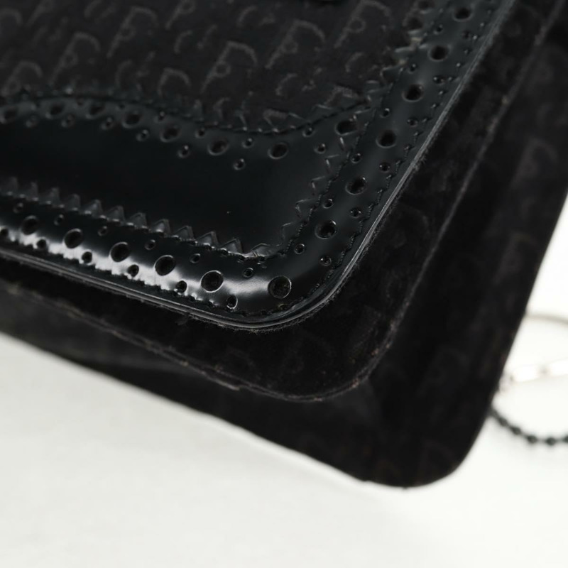 【日本直送】Christian Dior Trotter 帆布肩背包 黑色銀色 正品 hk2968V-14