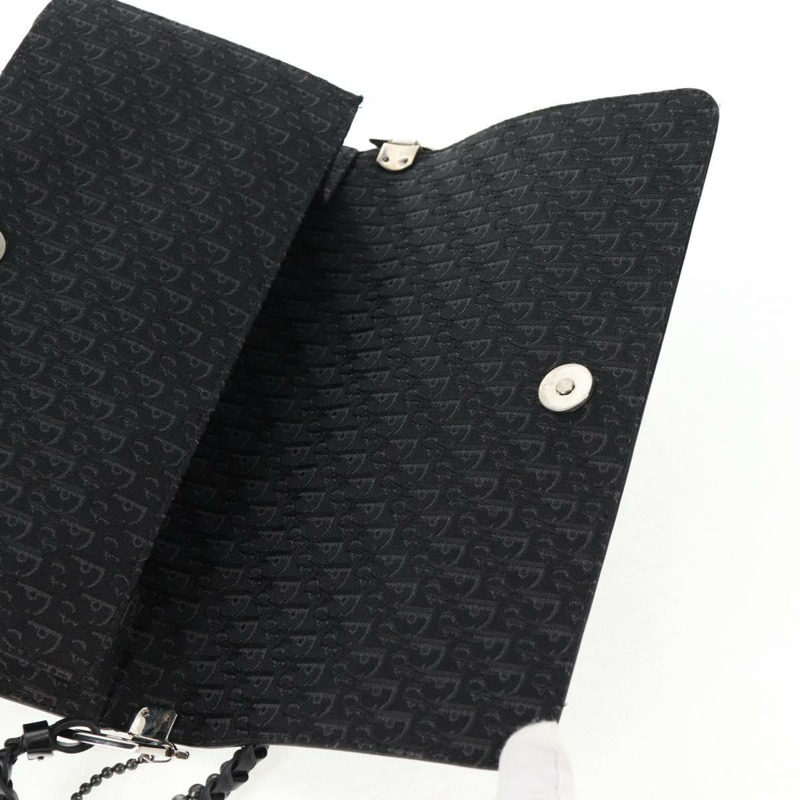 【日本直送】Christian Dior Trotter 帆布肩背包 黑色銀色 正品 hk2968V-20