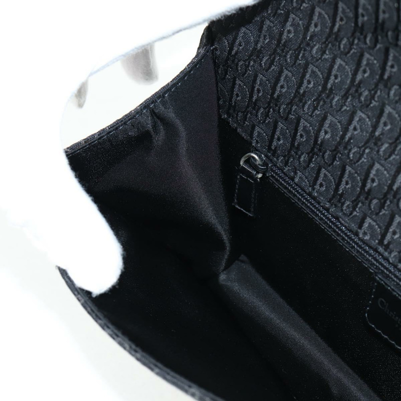 【日本直送】Christian Dior Trotter 帆布肩背包 黑色銀色 正品 hk2968V-23