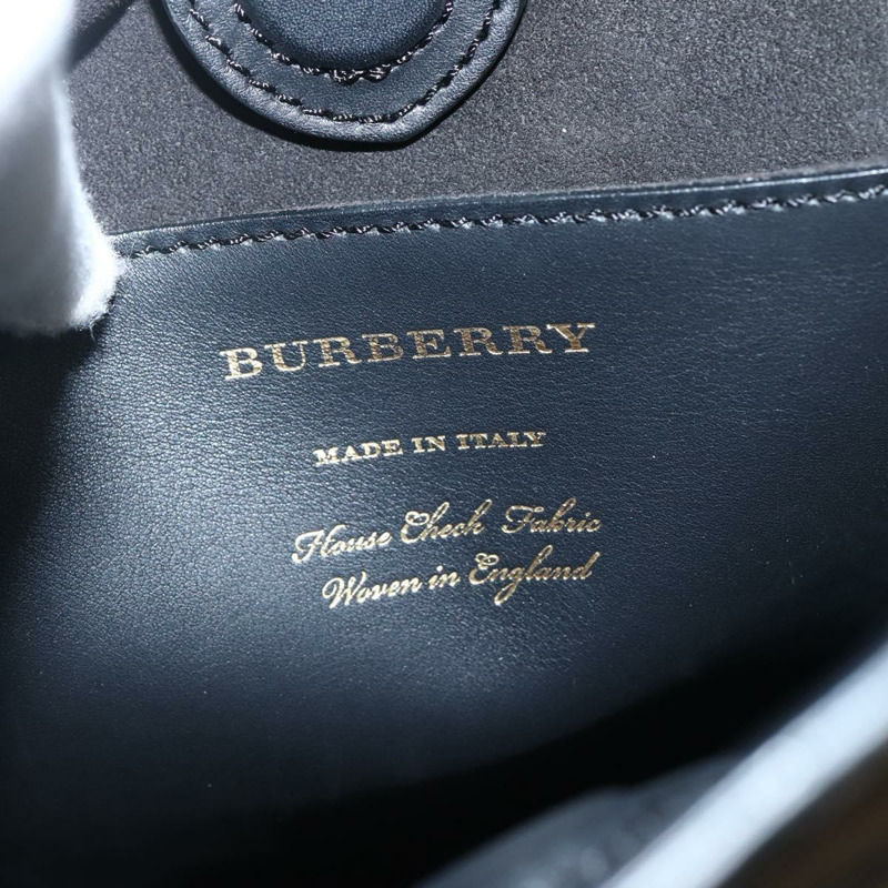 【日本直送】BURBERRY Nova 格紋手提包 帆布 米色金色 正品 143198-9