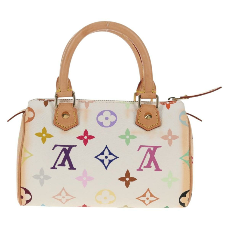 【日本直送】路易威登 Monogram 多色迷你 Speedy 手提包白色 M92645 正品 143167A-1