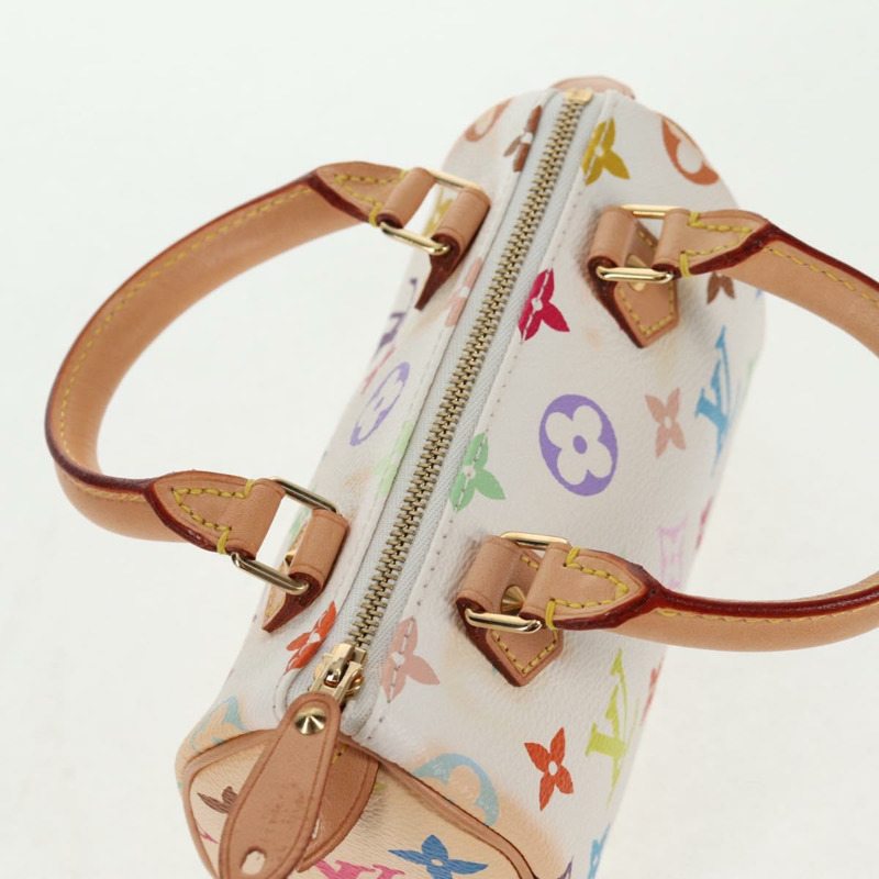 【日本直送】路易威登 Monogram 多色迷你 Speedy 手提包白色 M92645 正品 143167A-5